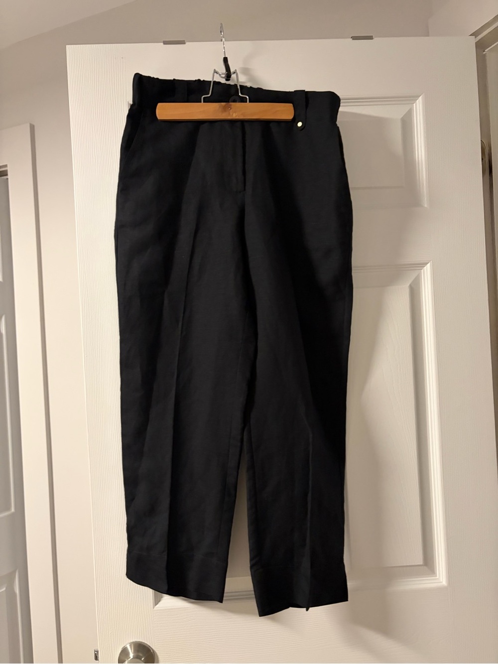 Cropped Black Tailored Ankle Pants